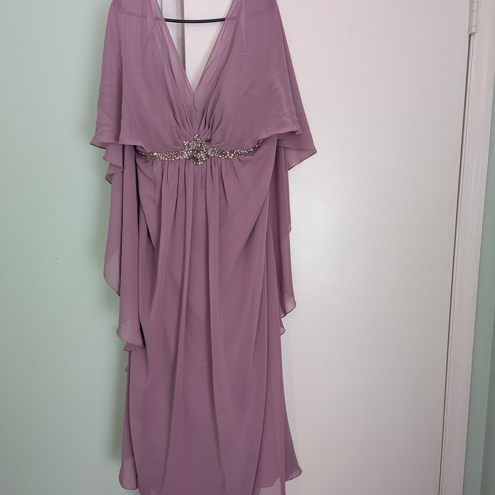 JJs House Wisteria Cape Dress with Sparkling Waist